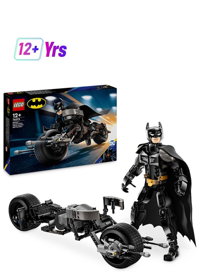 LEGO DC Batman: Batman Construction Figure and the Bat-Pod Bike Set, Cool Super-Hero Toy for 12 Plus Year Old Kids, Boys & Girls, Action Playset with Motorbike Model, Birthday Gift Idea for Teens 76273  - Image 1