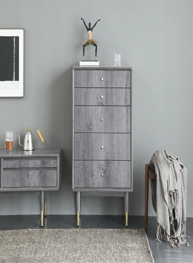 Ismoon Wood Wallpaper 17.7"x196"Light Grey Wood Peel and Stick Wallpaper Gray Wood Contact Paper Removable Wallpaper Self-Adhesive Wood Grain Faux Furniture Film Roll Desk Table Wall Cabinet Shelf Draw - Image 5