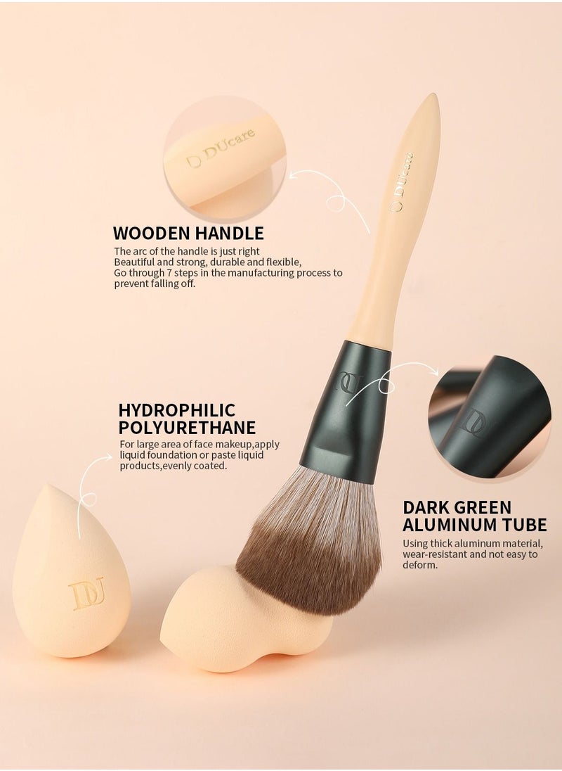 Makeup Brushes 14Pcs with 3Pcs Makeup Spongs & Cosmetic Bag - Lime Mojito Series Professional Kabuki Foundation Blending Brush Face Powder Blush Concealers Eye Shadows - pzsku/Z03334A853447B9DF019BZ/45/_/1691484854/2f3b890e-338f-4ef5-8d2f-e722a1715d2e