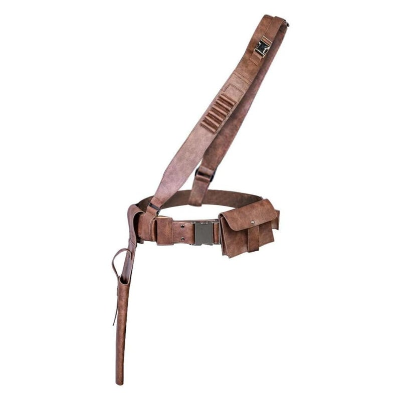 PTAHAN Men's Cosplay Leather Armor Belt - Medieval Renaissance Costume Accessories, Adjustable Role Play Gear for Halloween - Image 1