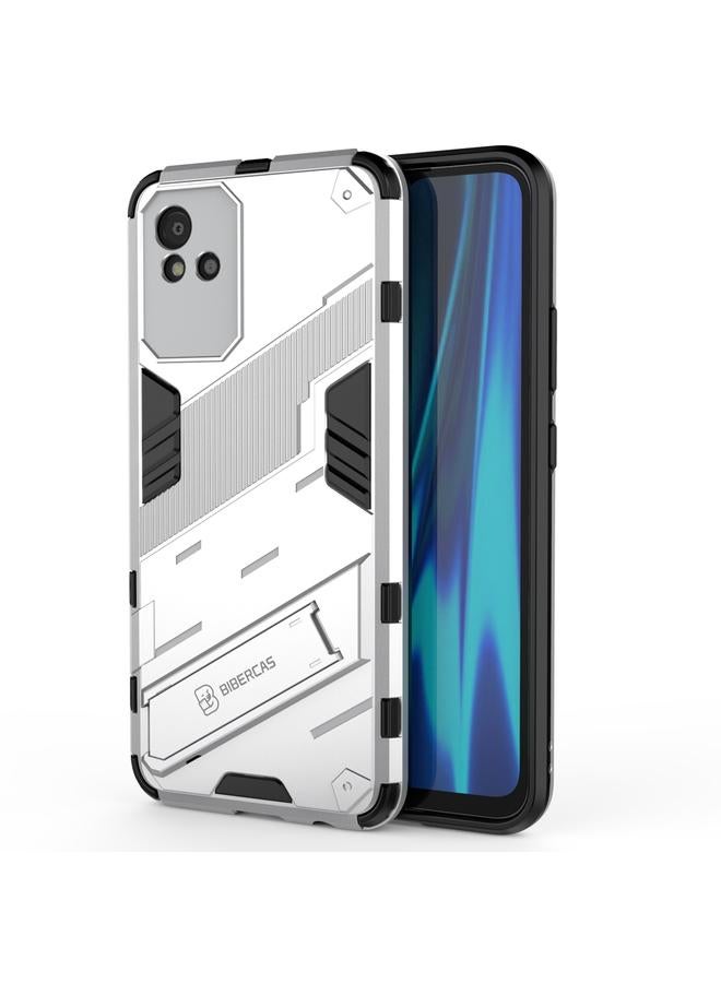 اس-توب جراب لهاتف OPPO Realme Narzo 50i Punk Armor 2 في 1 PC + جراب هاتف مقاوم للصدمات من مادة TPU مع حامل غير مرئي - Image 2