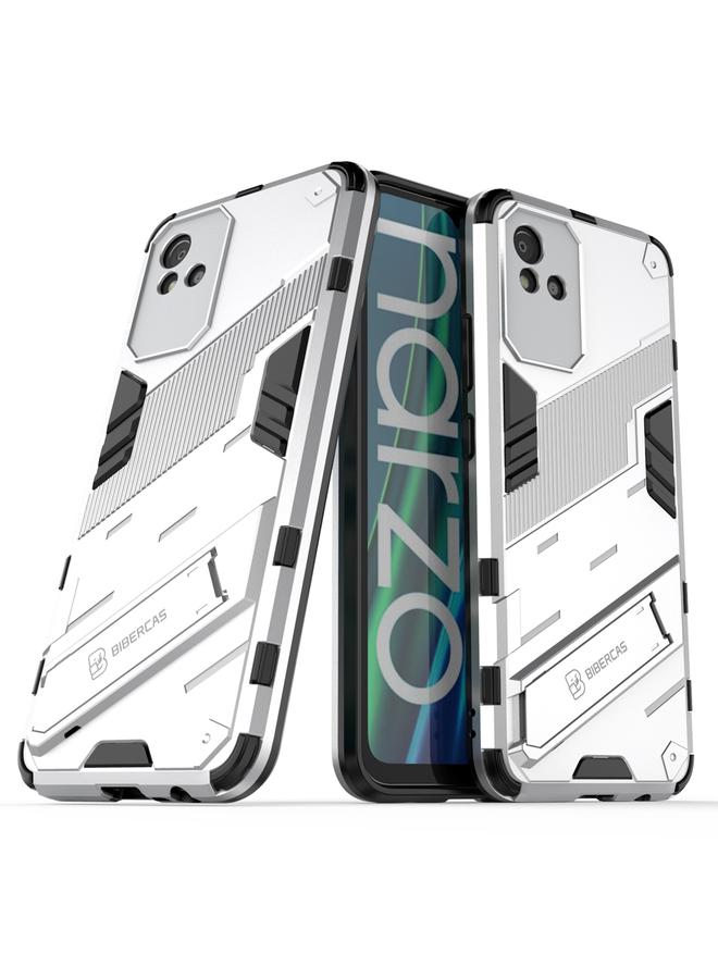 اس-توب جراب لهاتف OPPO Realme Narzo 50i Punk Armor 2 في 1 PC + جراب هاتف مقاوم للصدمات من مادة TPU مع حامل غير مرئي - Image 1