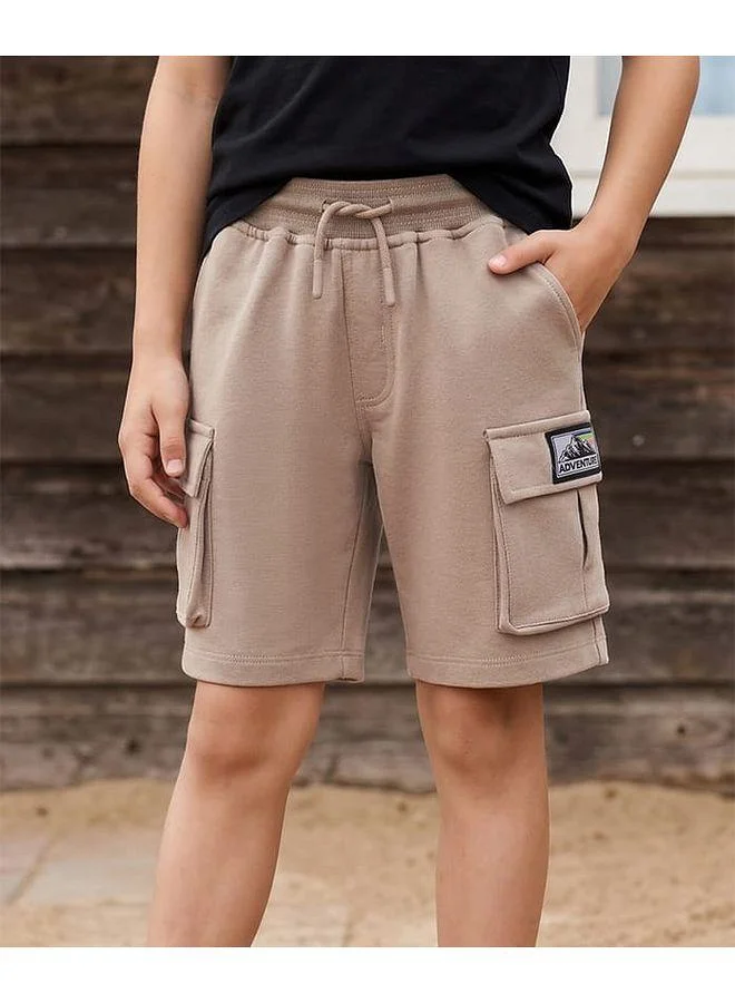 Pine Kids Pine Kids Looper Knit Solid Short With Pockets - Beige
