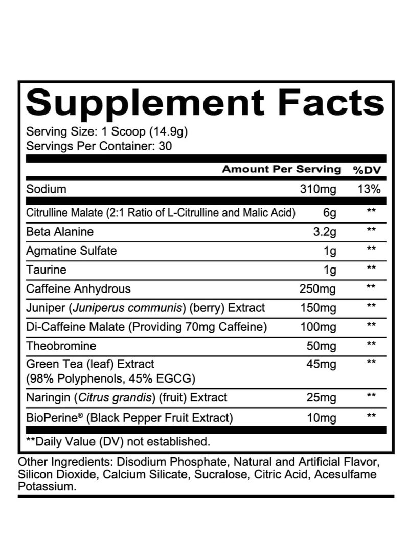 ريدكون ١ توتال وور، عصير الليمون الأزرق قبل التمرين، 15.77 أونصة، 447 جم - Image 2