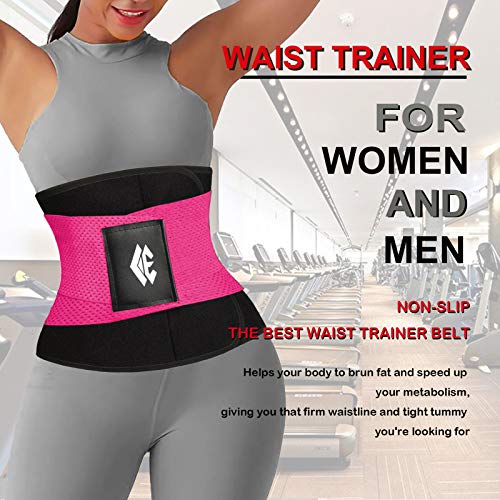 ChongErfei Waist Trainer for Women Waist Trainer Waist Trimmer Tummy Control Body ShaperHot PinkMedium - Image 3