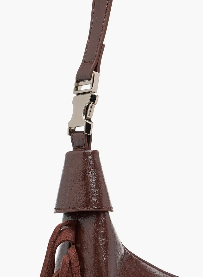 فلورا بيلا من شو إكسبرس Textured Shoulder Bag with Adjustable Strap and Zip Closure