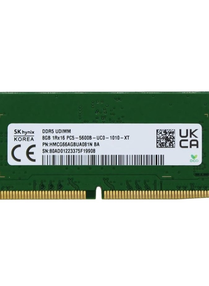 Adamanta SK Hynix 8GB (1x8GB) DDR5 5600MHz (or 4800MHz PC5-38400) High-Performance Gaming RAM PC5-44800 UDIMM Unbuffered Non-ECC 1Rx16 CL46 1.1v Power User Desktop PC Memory Upgrade HMCG66AGBUA081N  - Image 1