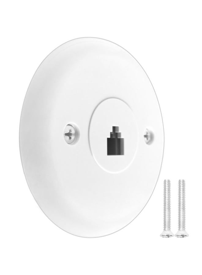 NECABLES Phone Jack Cover Plate Round Telephone Wall Jack 4 Screw Terminals to RJ11 6P4C Female White - Image 3