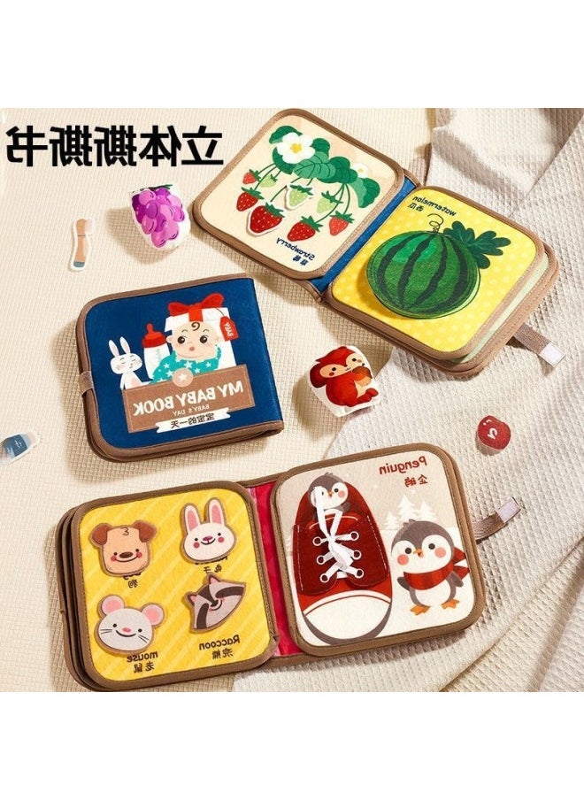 Tear Tear Book Tail Cloth Book Tear Can Tear Book Quiet Book Bite Hand Tear Book Early Education Cognitive Toys China-Color:Tear-off Cloth Book [understanding Animals]  - Image 3