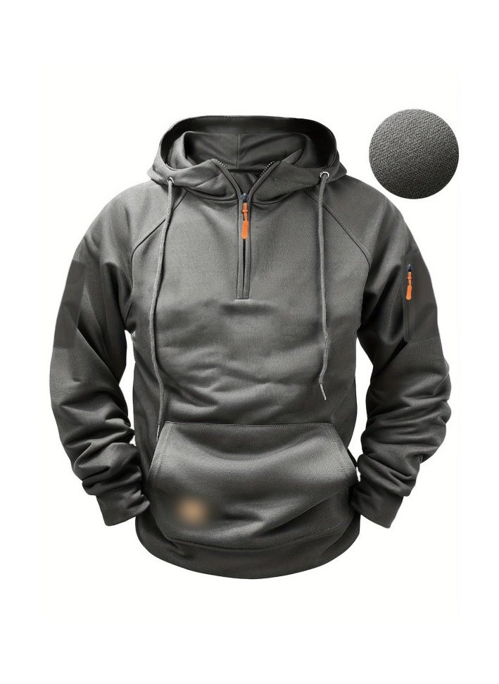 KUYING New Hooded Zipper Multi Pocket Sports Top  - Image 1