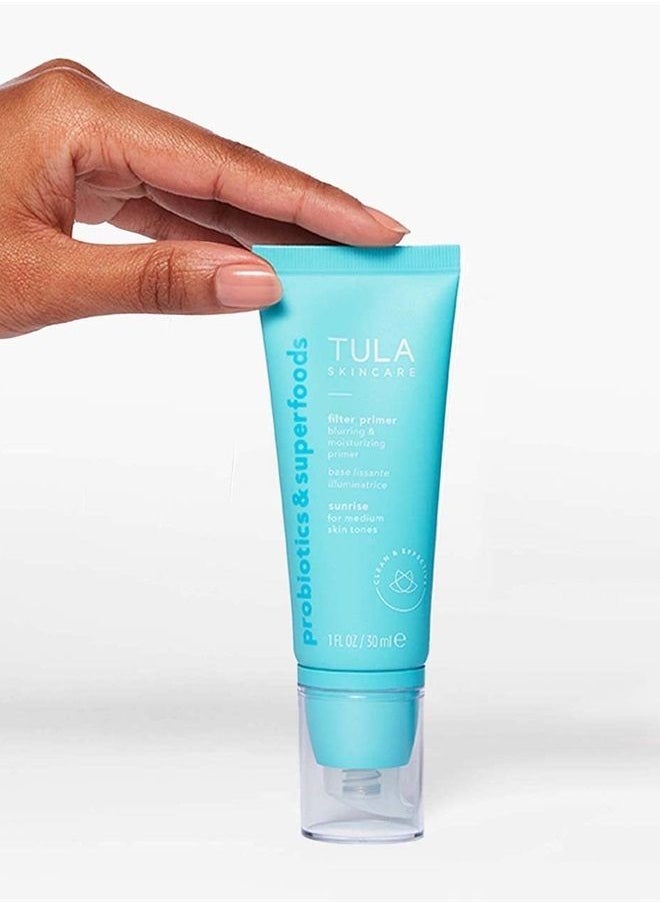 TULA Skin Care Face Filter Blurring and Moisturizing Primer | Smoothing Face Primer, Evens the Appearance of Skin Tone & Redness, Hydrates & Improves Makeup Wear | Original/Sunrise 1 fl. oz.  - Image 2