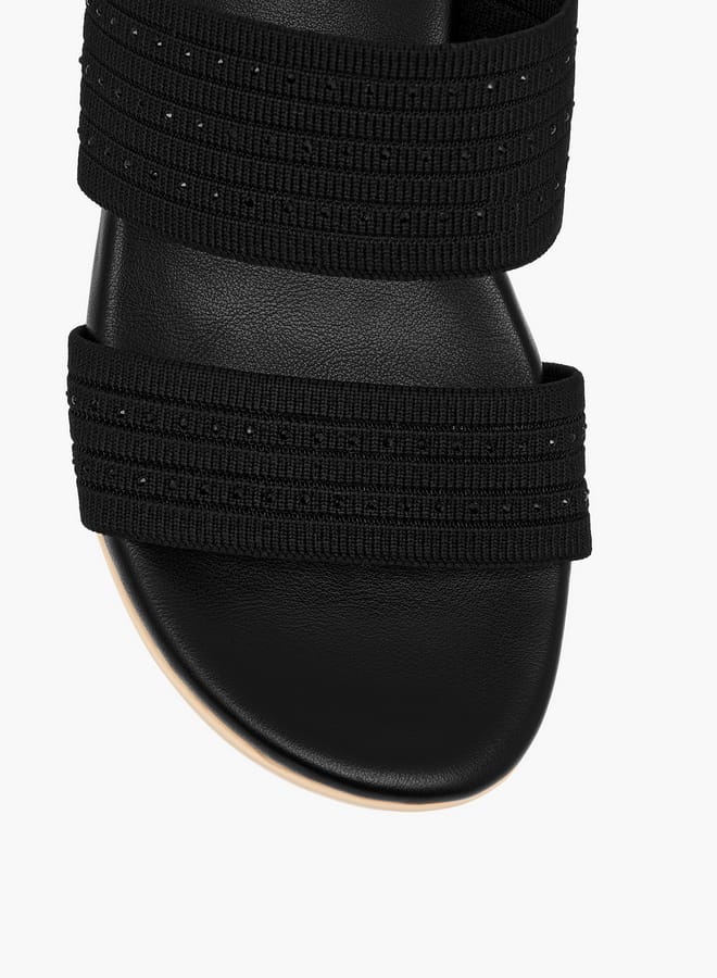 لو كونفورت صنادل نسائية سهلة الارتداء مزينة بالكريستال - Image 4