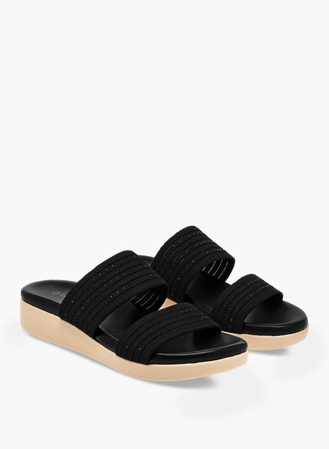 لو كونفورت صنادل نسائية سهلة الارتداء مزينة بالكريستال - Image 3