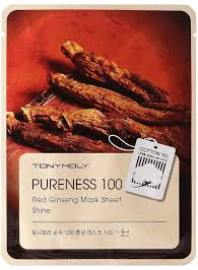TONYMOL PURENESS1 00 RED GINSENG MASK