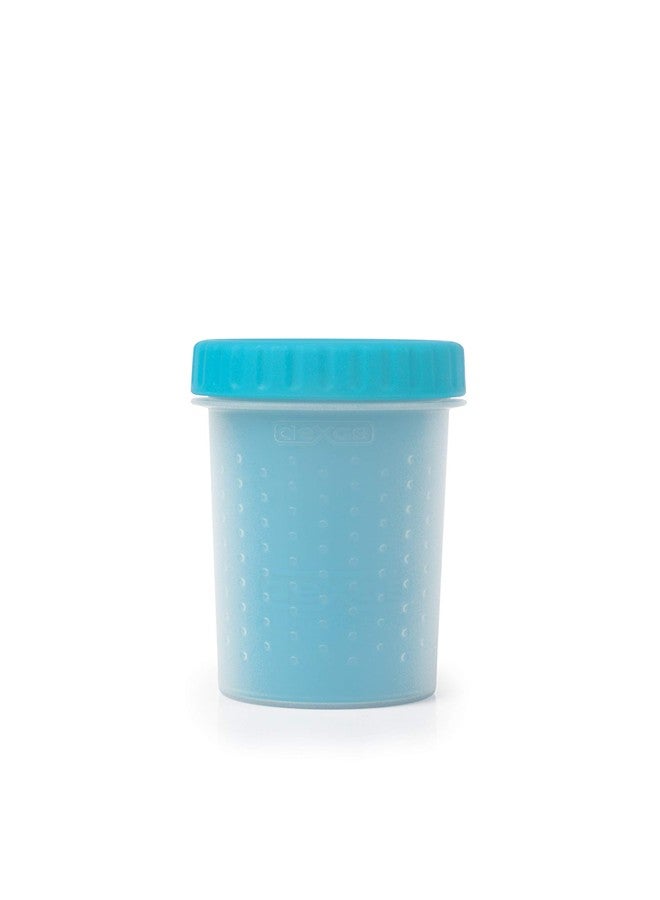 Dexas MudBuster Portable Pet Cleaning Kit with Dog Paw Washer, Pet Bathing Brush, Microfiber Towel, Medium, Blue - Image 4