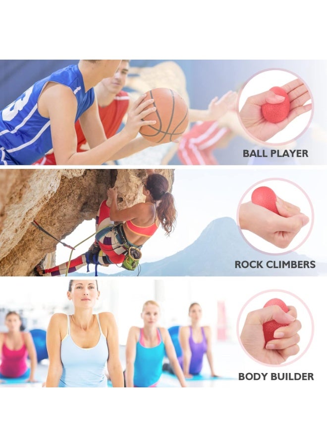 سبورت كيو كرة تدريب قوة قبضة اليد من Sportq®️مكونة من 3 قطع، كرة تخفيف التوتر للبالغين والأطفال، معدات استعادة قبضة اليد للمعصم، كرة تمرين مقاومة الأصابع - Image 3