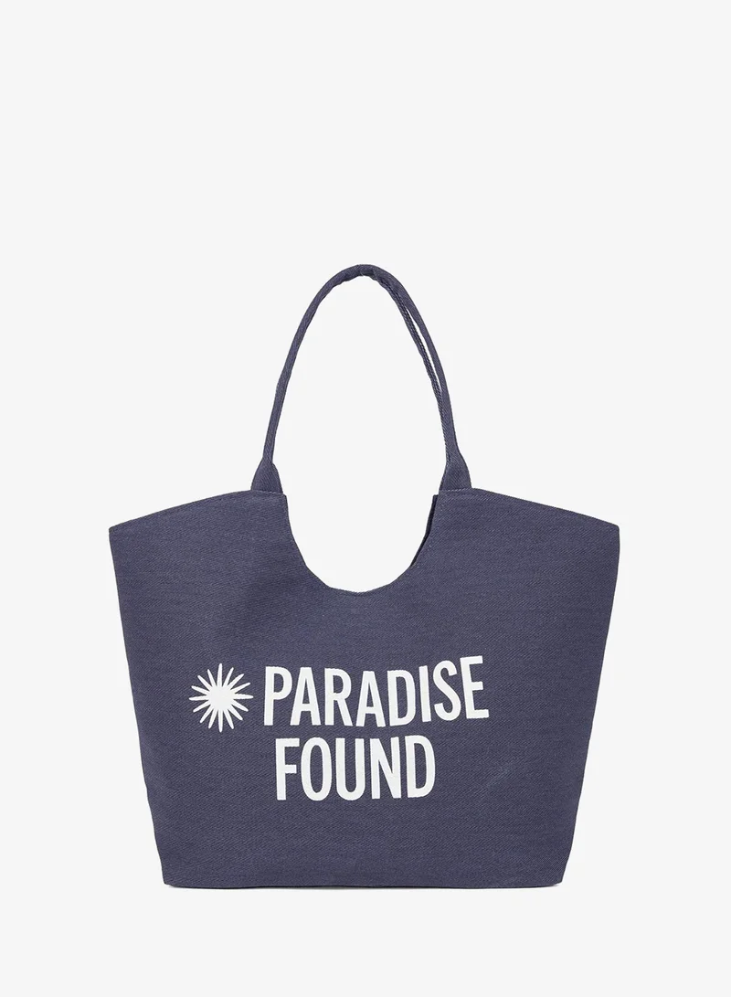 Woman Embroidered Canvas Beach Bag