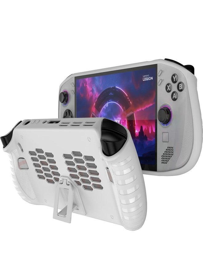 NINKI Protective Cover for Lenovo Legion GO S 8” Case 2025 with Kickstand,Silicone Shock-Absorption Lightweight Dockable Protective Grip Case for Lenovo Legion GO S Protector Bumper Accessories White - Image 1