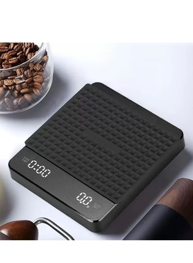 Smart Coffee Scale with Timer,3kg/0.1g High Precision Food Scale,Kitchen Scale Pour Over V60 Drip Coffee with Type-C,LED Digital Scale For Cooking,with a Silicone Non-slip Pad,Black - Image 2