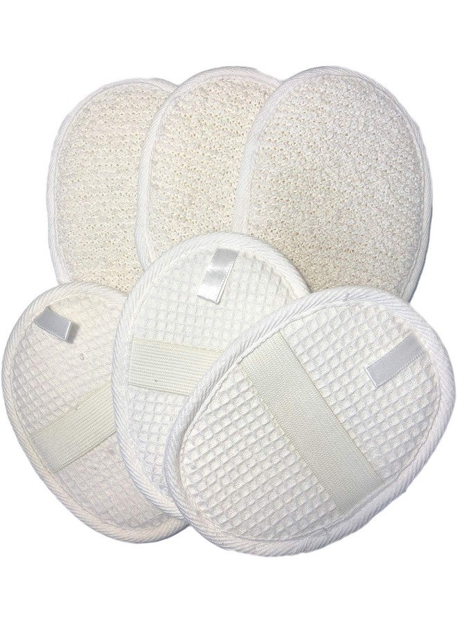 Mr.Cui'shop 6 Pcs/Set 4.3"×5.7" Natural Exfoliating Face Body Pad Loofah Sponge Facial Brush Shower Scrubber Body Bath Spa For Men & Women Renewable Resource Pack Of 6 - Image 2