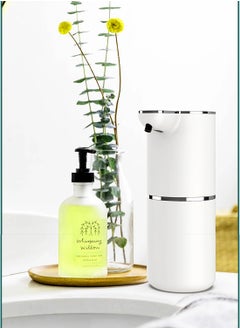 LUCKIER Automatic sensor soap dispenser, non-contact 350ml foam soap dispenser, 4-level adjustable foam volume, rechargeable wall-mounted waterproof, suitable for smart homes, bathrooms, kitchens  - Image 3