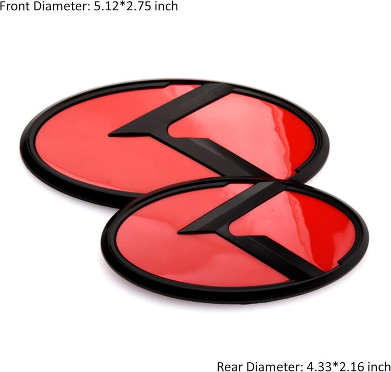ARKOSKNIGHT 7PCS Vintage K Emblem Set for Auto Accessories (Red Black) - Image 2