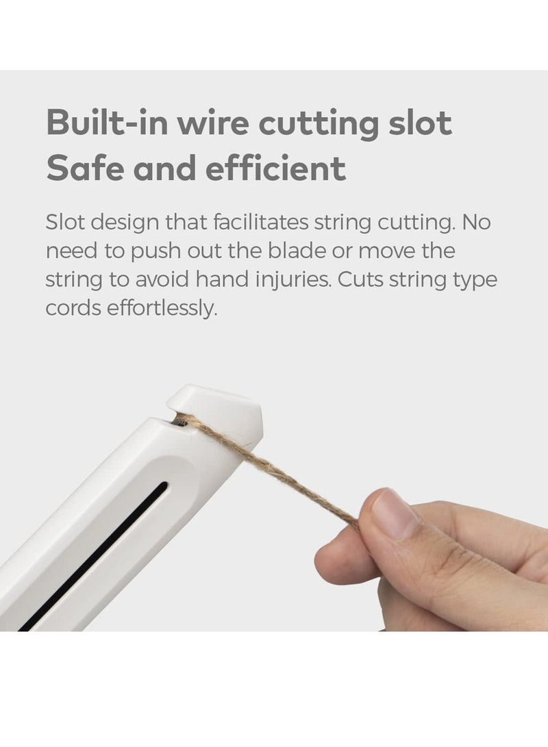 SYOSI Box Cutter Utility Knife SK5 Retractable Box Cutter All Covered Design Blackened Antirust 8 section Blade Metal Guide Smooth and Durable Sharp and Secure Premium Cutter for Home and Office - Image 4