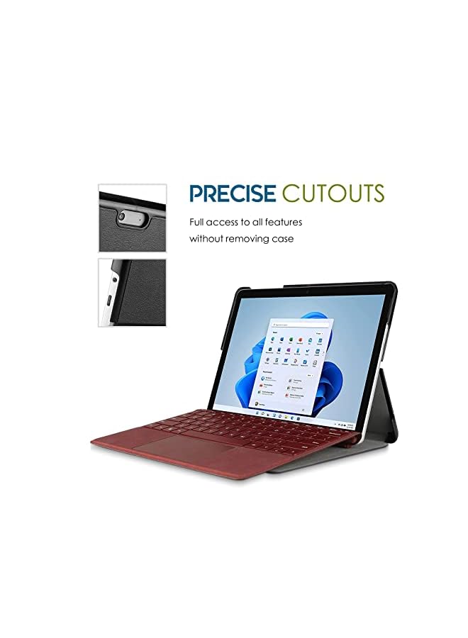 Procases Protective Case For Surface Go 3 2021 / Surface Go 2 2020 / Surface Go 2018, Slim Light Smart Cover Stand Hard Shell With Built-In Surface Pen Holder, Compatible With Surface Type Cover -Black - Image 5