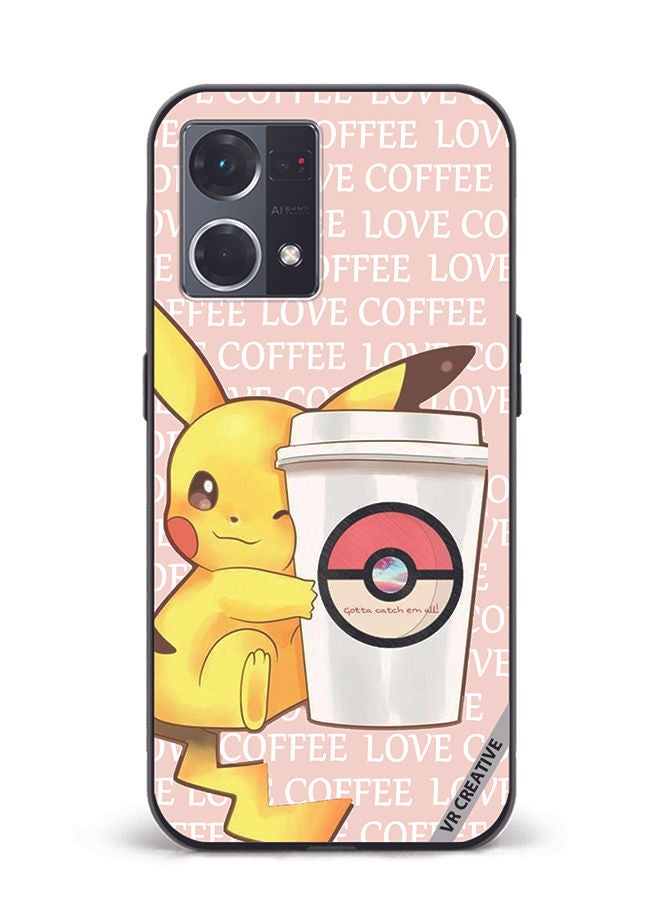 VR CREATIVE Protective Case Cover For Oppo Reno8 4G Love Coffee Design Multicolour - Image 1