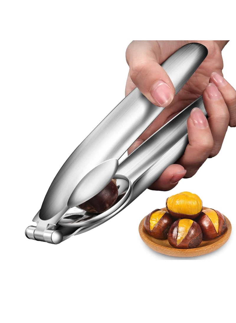 KASTWAVE Chestnut Opener，Nutcracker Chestnut Clip 304 Stainless Steel Chestnut Cutter Tool Kitchen Multifunctional Chestnut Opener Nut Cracker Sheller Walnut Pliers Kitchen Dried Fruit Opener  - Image 1