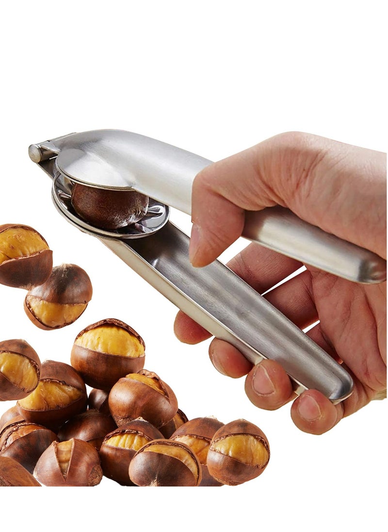 KASTWAVE Chestnut Opener，Nutcracker Chestnut Clip 304 Stainless Steel Chestnut Cutter Tool Kitchen Multifunctional Chestnut Opener Nut Cracker Sheller Walnut Pliers Kitchen Dried Fruit Opener  - Image 4