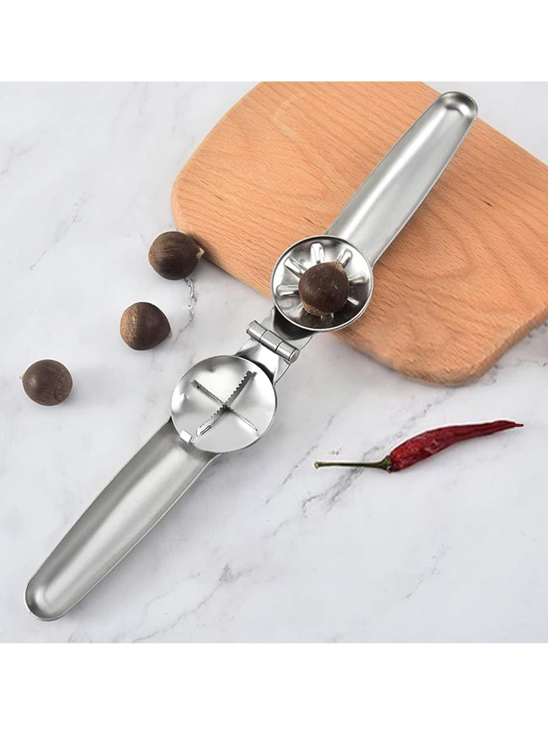 KASTWAVE Chestnut Opener，Nutcracker Chestnut Clip 304 Stainless Steel Chestnut Cutter Tool Kitchen Multifunctional Chestnut Opener Nut Cracker Sheller Walnut Pliers Kitchen Dried Fruit Opener  - Image 3