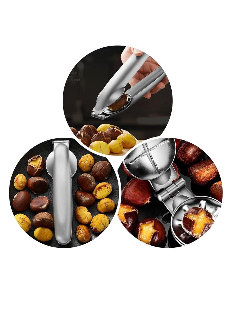 KASTWAVE Chestnut Opener，Nutcracker Chestnut Clip 304 Stainless Steel Chestnut Cutter Tool Kitchen Multifunctional Chestnut Opener Nut Cracker Sheller Walnut Pliers Kitchen Dried Fruit Opener  - Image 2
