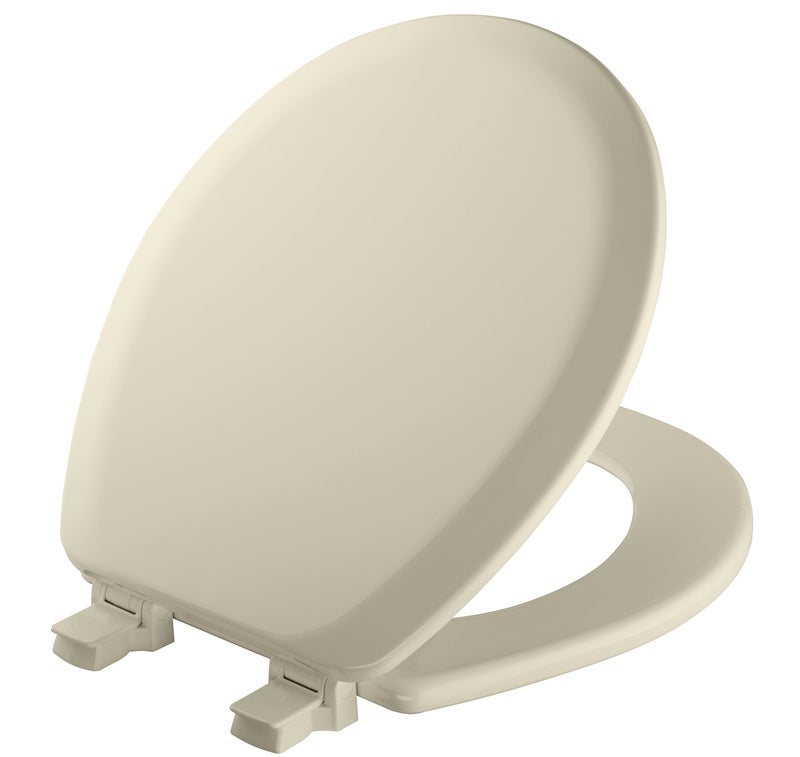 Mayfair Cameron Biscuit Toilet Seat Non Slip Heavy Duty Wood Easy Clean Round