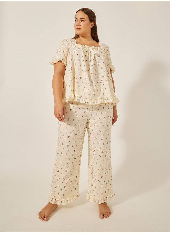 Styli Floral print matching pyjama set  - Image 2