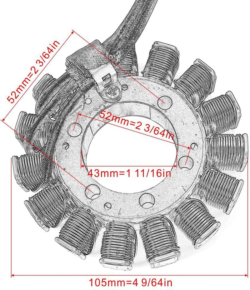 MKVAXR Motorcycle Stator Coil Magneto Generator for YZF R1 (2009-2014) - Image 2