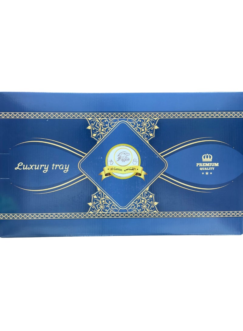 AL-GANNAS 3 Pieces Serving Tray Set | Wide Sizes | Modern Design | Silver - Image 4