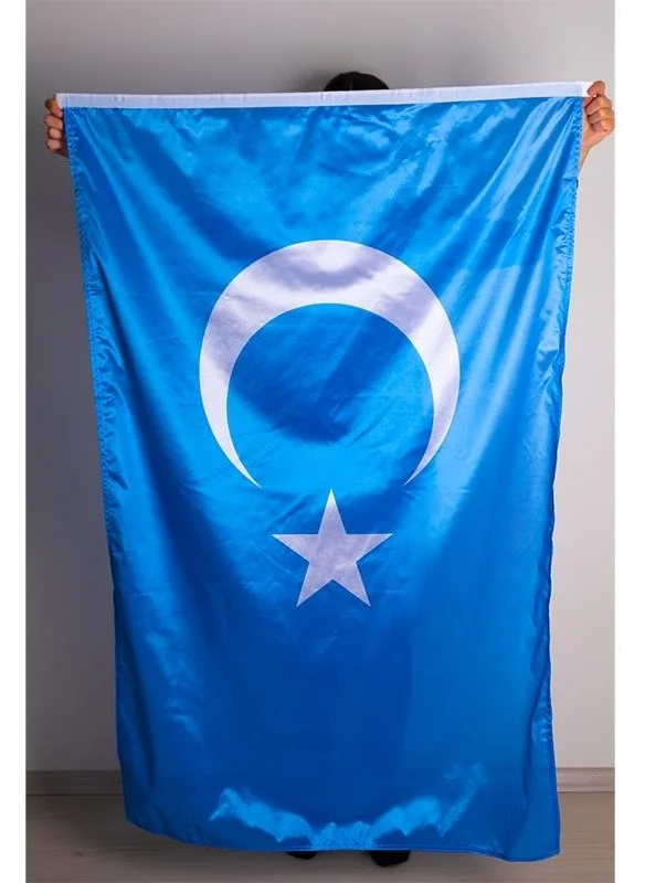 Zc Bayrak Zc Flag East Turkestan National Send Flag Raschel Fabric Digital Printing 70x105 cm