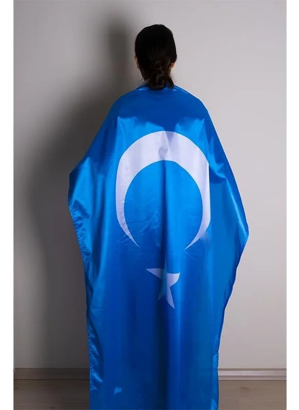 Zc Bayrak Zc Flag East Turkestan National Send Flag Raschel Fabric Digital Printing 70x105 cm