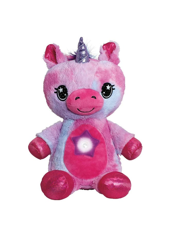 Cartoon Projection Lamp Children's Animal Doll Starry Sky Lamp Children's Comfort Toy Plush Starry Sky Projection Lamp-Color:White Unicorn-Specifications:opp  - Image 5