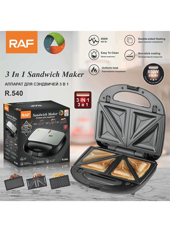 آر إيه أف ساندوتش ميكر راف 3 في 1 850 واط R.540 - Image 1