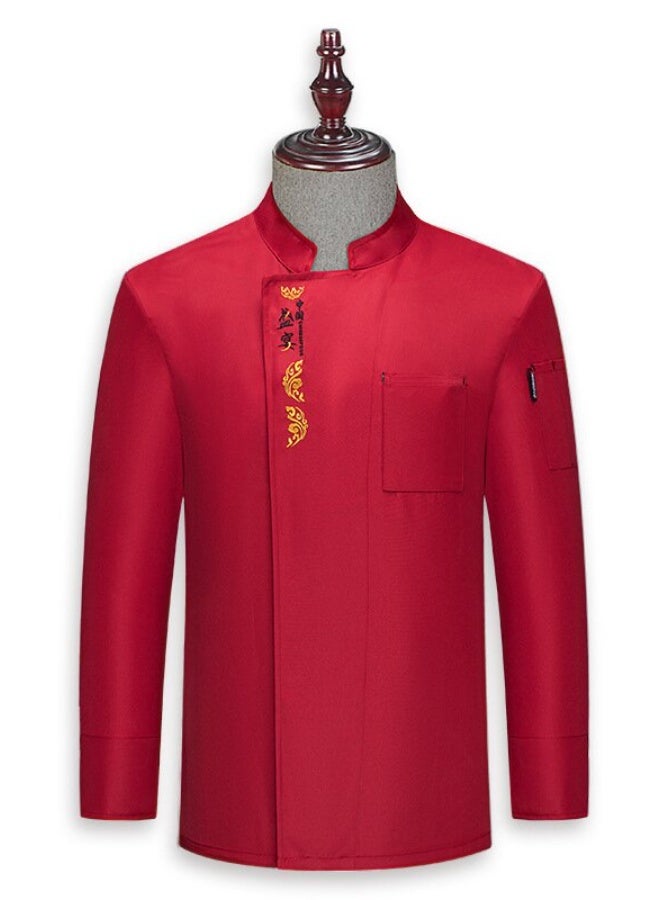 NIBEMINENT Breathable Chef Jacket Hotel Costume  Men Women Restaurant Kitchen Cook Clothes Waiter Uniform Chef Shirt - Image 1