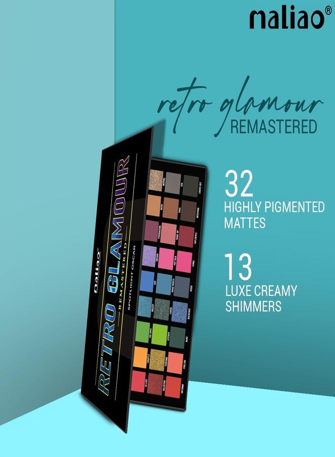 Maliao Retro Glamour Eyeshadow Palette - 45 Shades of Stunning Colors 64g - Image 4