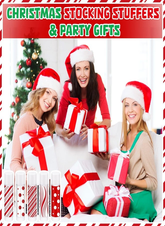 Siifert 50 Pcs Christmas Candy Flavor Lip Balms Peppermint Candy Party Favors Christmas Stocking Stuffers for Women Xmas Party Thank You Gifts Bulk Items for Employee Staff Coworkers Teacher Holiday - Image 3