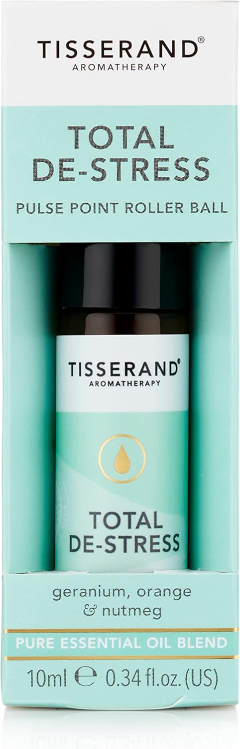 tisserand تيسراند للعلاج بالروائح مزيج زيوت أساسية 100% من الجيرانيوم بنقطة نبض مع جوزة الطيب والبرتقال 10 مل - Image 1
