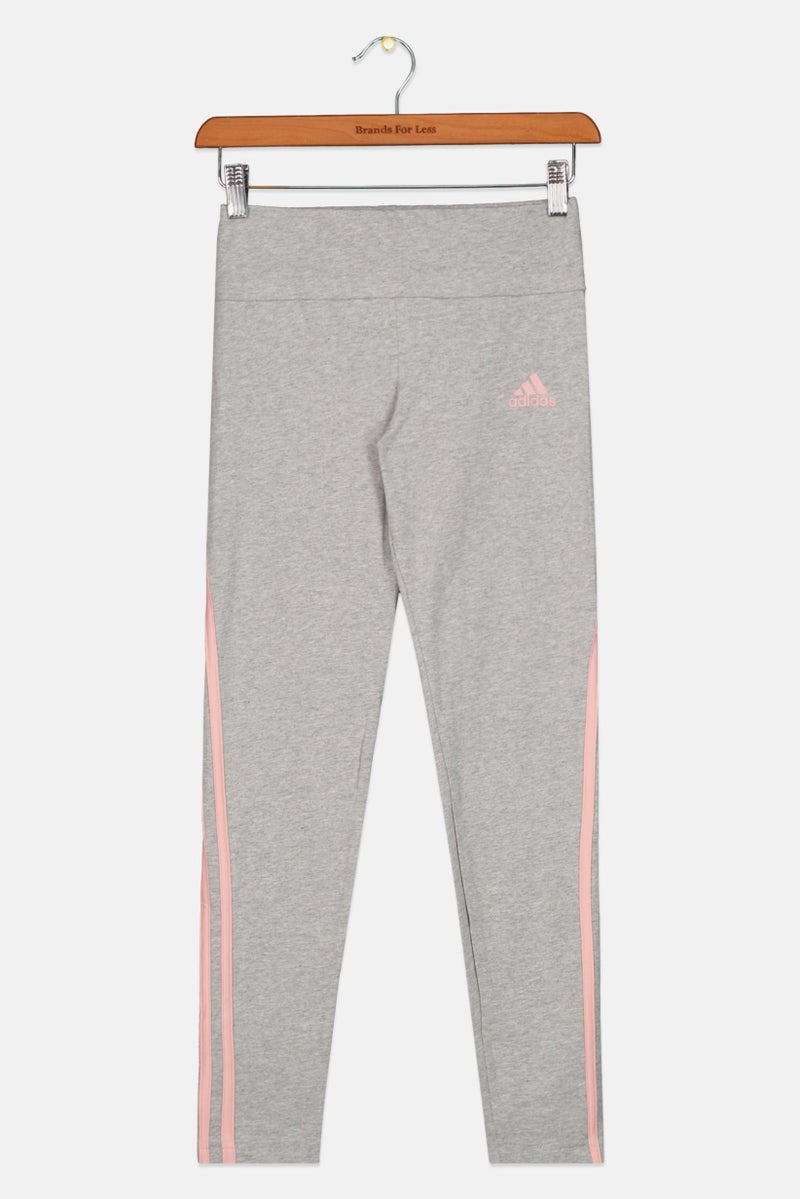 Adidas Kids Girl Sportswear Training Leggings, Grey  - Image 2