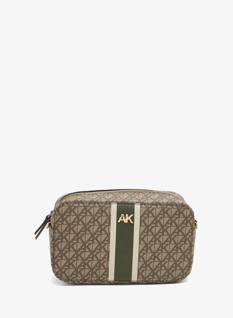 آن كلاين Anne Klein Monogram Patterned Zippered Camera Bag