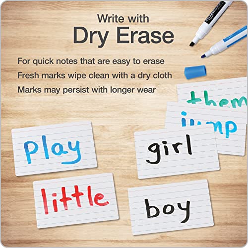 Oxford Dry Erase Index Cards, 3x5 Ruled, Reusable Flash Cards, Double Sided Dry & Wet Erase Cards for Gaming, Study or Vocabulary, 100-Pack (63512) - Image 4