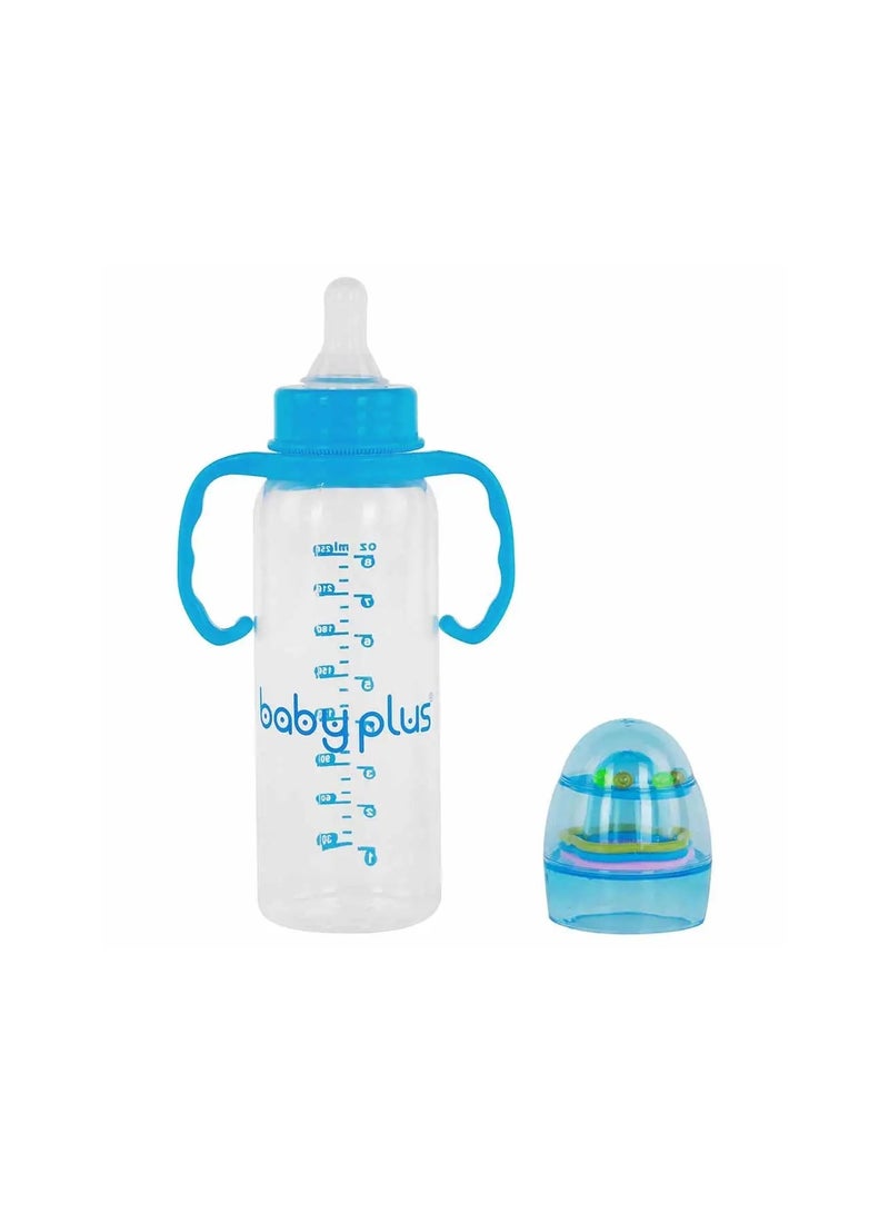 Feeding Bottle With Rattle 250Ml Blue Bp7483