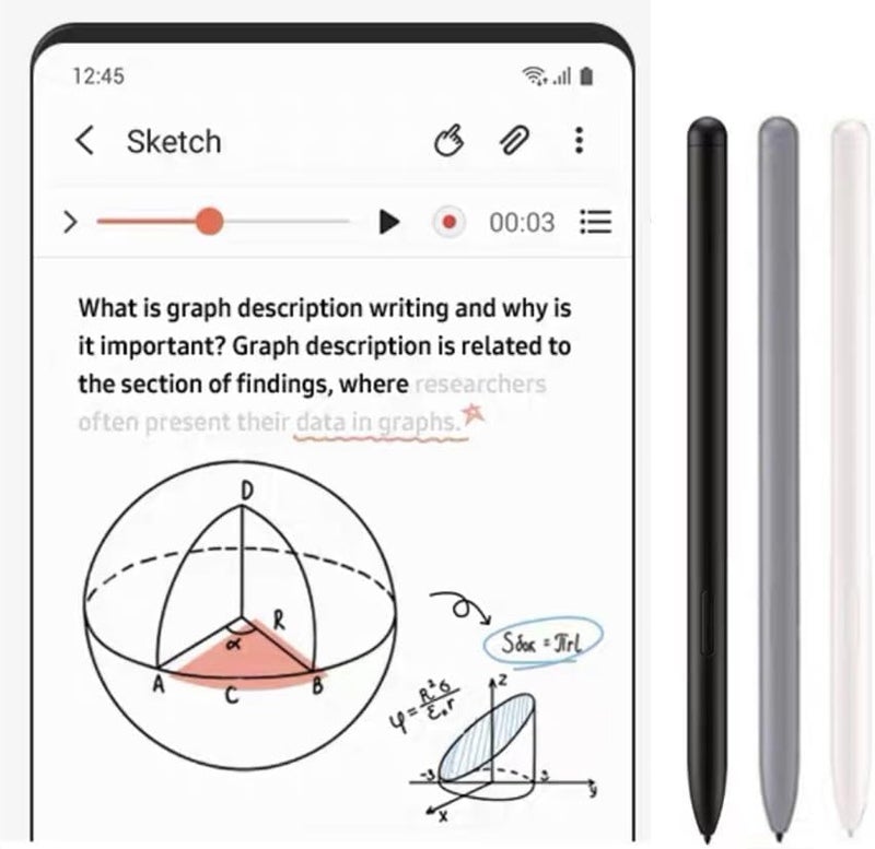 JMBTQ قلم ستايلوس Galaxy Tab S9 FE (بدون بلوتوث) بديل، أسود، قلم اللمس S Pen - Image 5